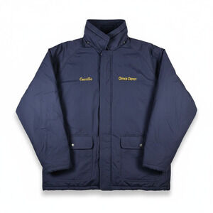 Vintage Office Depot Employee Work Jacket WorkGuard Blue XL Streetwear Workwear